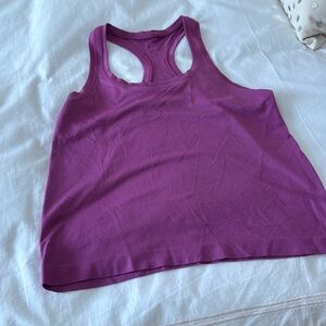 Lululemon Swiftly Tech tank top magenta cropped length